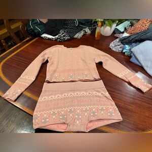 Pink Knit Women’s Intimate Set